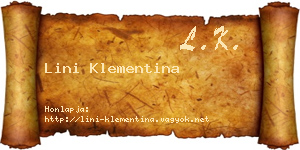 Lini Klementina névjegykártya